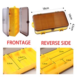 XNHIU Fishing Accessories Fishing Tackle Storage Box Double Sided Fishing Lures Box Plastic Fishing Bait Boxes with Compartments