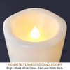 HOME MOST Pack of 2 Large Outdoor LED Pillar Candles