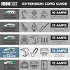 Iron Forge Cable 15 Amp White Replacement Coiled Extension Cord