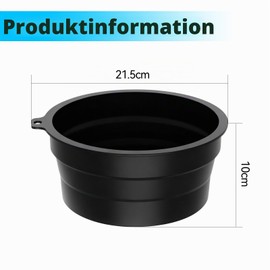 Face Ice Bath Bowl, Foldable Silicone Face Bowl with Integrated Ice Compartment, Portable Sink to Reduce Swelling and Minimise Pores (Black)