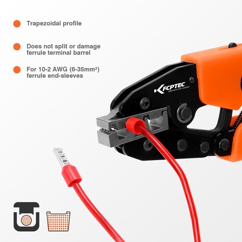 KF CPTEC Crimping Pliers for Wire End Ferrules, End Ferrules