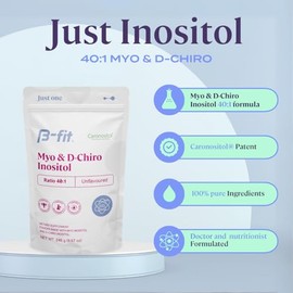B-FIT Myo Inositol Y D-Chiro Inositol Fórmula 40:1 | Suministro Para 1 Mes 30 Servicios, Alta Biodisponibilidad, Sin Aditivos, 100% Puro, Empaque Ecol