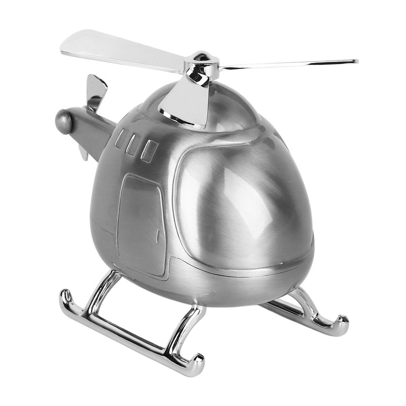 Helicopter Coin Bank Decorative Metal Money Saving Bank Coin Jar