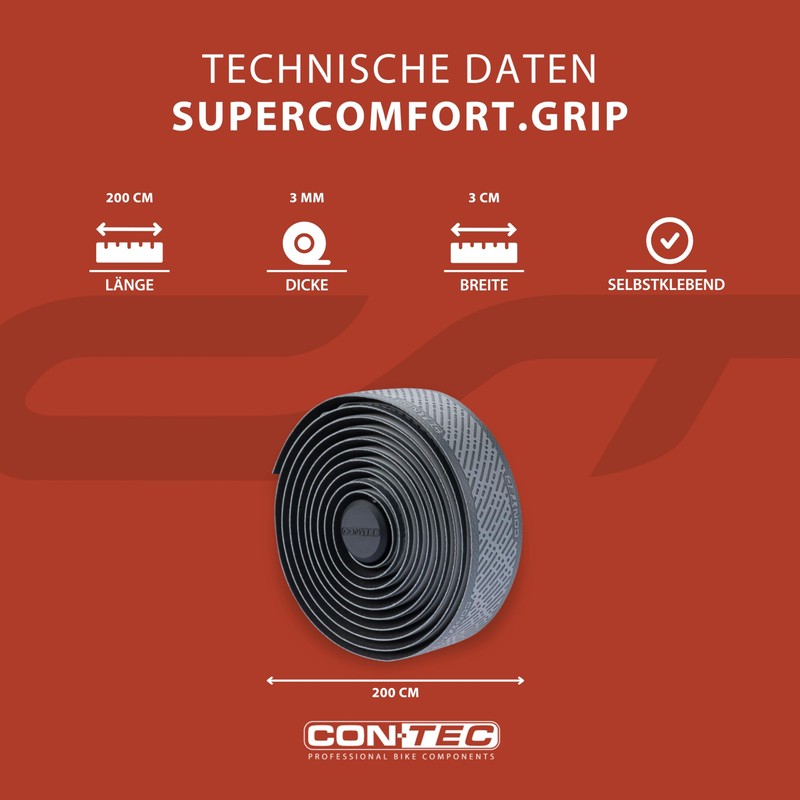 CONTEC Ct Supercomfor T.Grip 03199615 Handlebar Tape 200 mm Grey