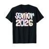 Senior 2026 pastel floral patchwork letters with lace bow T-Shirt
