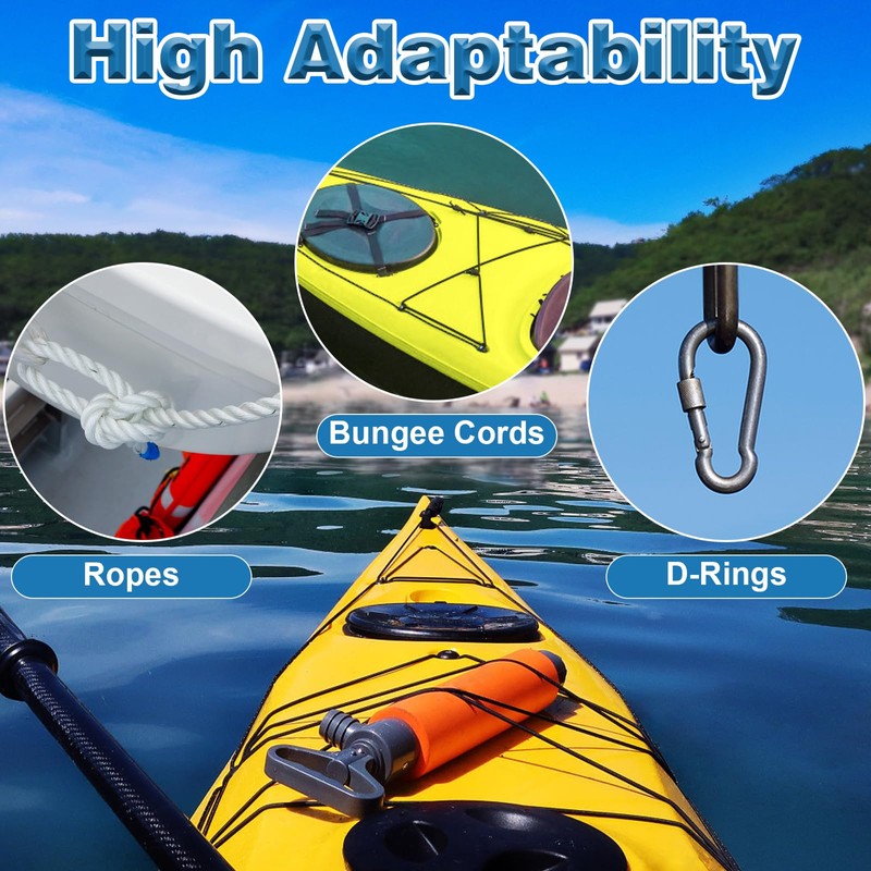 FOJOO Kayak Accessories Pad Eye Kit – 10PCS Nylon Pad