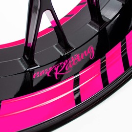 18-Piece Set of Wheel Rim Stickers for Motorcycle Car Rims Design Complete Set Rim Stickers for 15 Inch 16 Inch 17 Inch 18 Inch 19 Inch MR020 (05 Neon Pink)