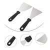 GLEAVI 2Pcs Stainless Steel Steak Spatulas with Plastic Handles Multi