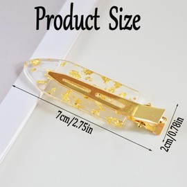 No Bend Hair Clips 8Pcs No Crease Hair Clips Creaseless Hair Clips for Makeup Flat Hair Clip for Women Hair Styling Accessories(Gold)