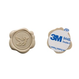 Premium Wax Seal Stickers - Peace Dove w/Olive Branch, Sand Color, Easy Peel Tab, Strong self-Adhesive - Ideal Envelope Stickers for Wedding Invitations, Pack of 25 - from Marmee's Cottage