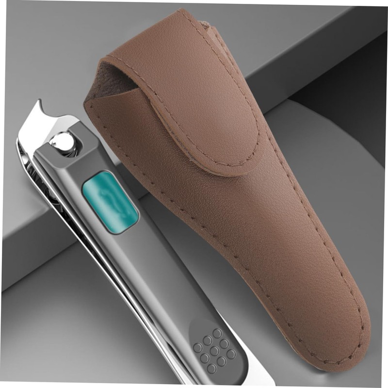 FOMIYES Cuticle Scissor Protective Pu Nipper Case for Nail Clippers