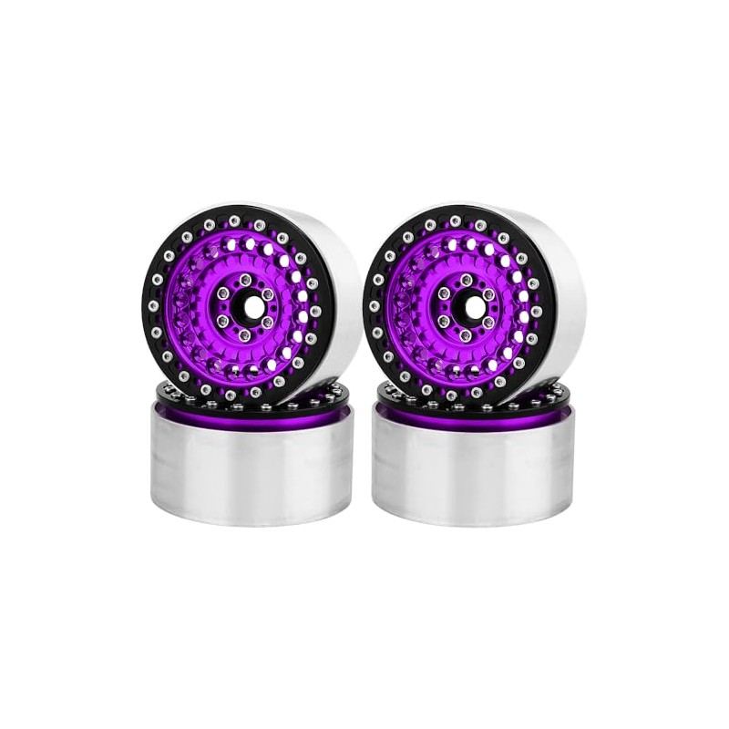 Pothyes Aluminum Circular Step Subsidence 2.2" Beadlock Wheel Rim for