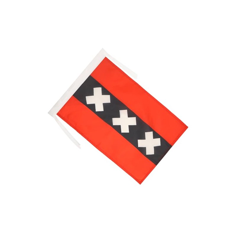 AZ FLAG Amsterdam Flag 12x18 in Dutch Banner 100D Polyester