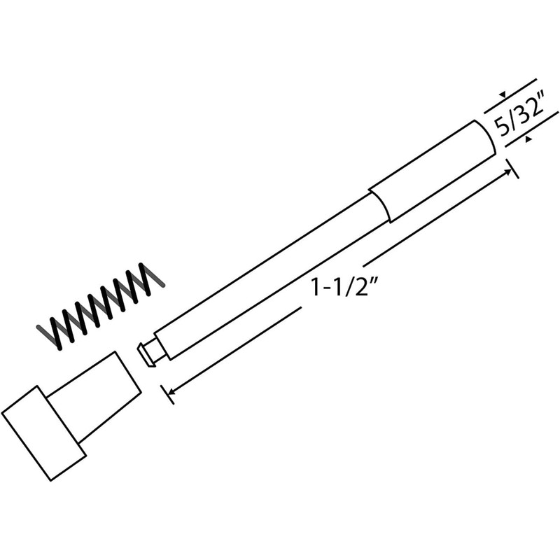10 - Pack, Black CAPS, Window Screen Plunger Latches, 5/32"