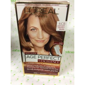 L'Oreal Age Perfect B Excellence Layered-Tone Flattering Hair Color CHOOSE COLOR - 6CB Light Soft Chesnut Brown