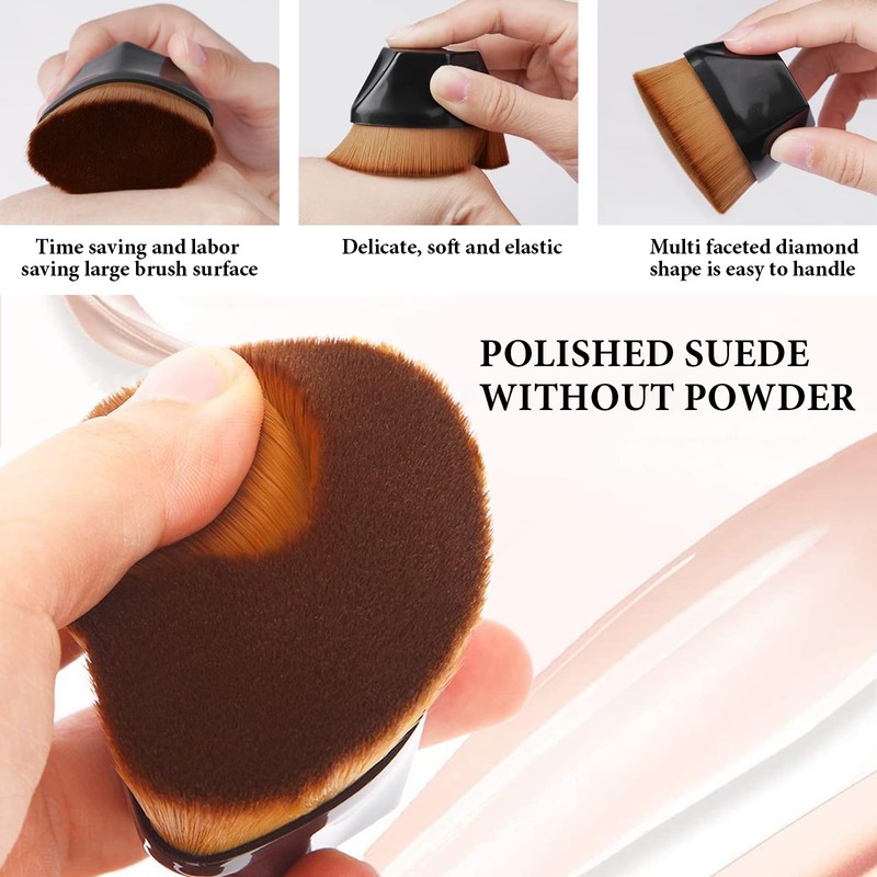 Pack of 3 Magic Foundation Brush, Flat Foundation Brush, Oval