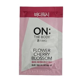 LG Household & Health Care On the Body Flower Cherry Blossom Body Wash 8ml Body Shower Disposable Travel Pouch / LG생활건강 온더바디 플라워 체리블라썸 바디워시 8ml 바디샤워 일회용 여행용 파우치