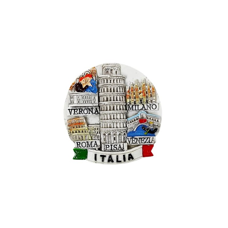 Fridge Magnet 3D Resin Italy Verona Milan Rome Venice Souvenir