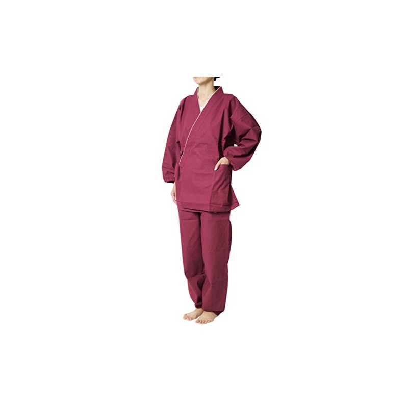 Satsuki Women's Samue, Monk’s Work Clothes, Small-Checked Fabric, 38-7930, S/M/L/LL,