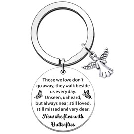 SDOFY Memorial Gifts Remembrance Gifts Loss of Mother Grandmother Daughter Sympathy Gift Those We Love Don't Go Away Keyring Thinking of You Gifts Bereavement Gifts