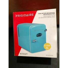 FRIGIDAIRE MINIRETRO BEVERAGE REFRIGERATOR, 7.09"(W)x9.84"(D)x10.35"(H) NEW