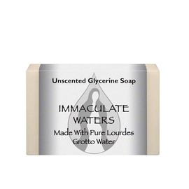 Immaculate Waters Natural Bar Soap – Handcrafted with Pure Essential Oils & Lourdes Grotto Water – Moisturizing & Gentle Bar Soap for Sensitive Skin – Calming Aromatherapy Bath & Body Soap (Unscented)