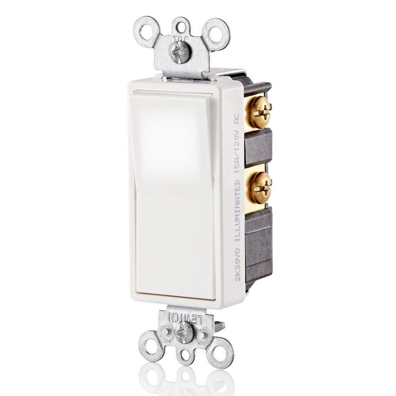 Leviton 15 Amp, 120/277 Volt, Decora LED Illuminated Rocker 4-Way