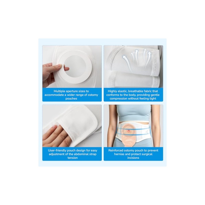 Ostomy Hernia Belt for Women & Men, Size S (26-31"),