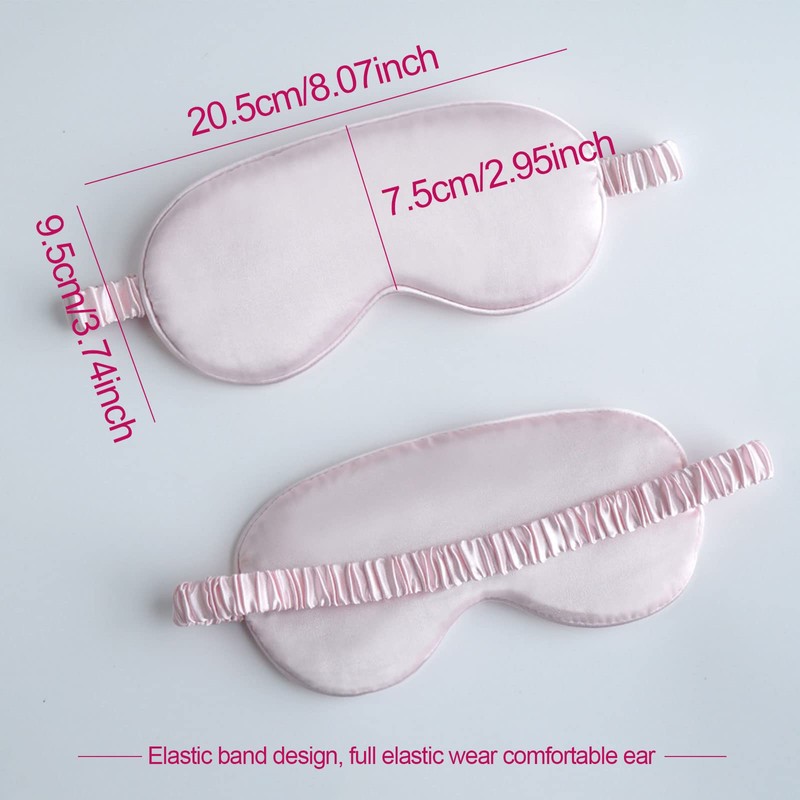 VIKSAUN 4 Pack Sleep Mask, Silk Eye Mask, Super Soft