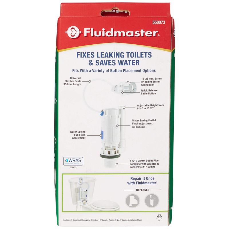 Fluidmaster 550073 550 Flush Valve WC, White