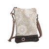 Myra Bag Leafy Upcycled Canvas & Leather Crossbody womens Bag