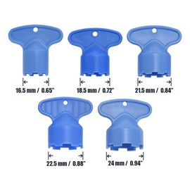 5PCS Cache Faucet Aerator Key Removal Wrench Tool, Sink Aerator Wrench Faucet Key for M16.5, M18.5, M21.5, M22.5, M24 Aerator Faucet Replacement
