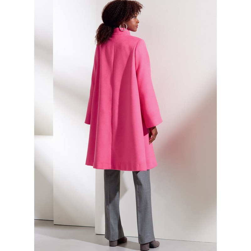 Vogue V1866F5 Damenmantel mit lockerer Passform Schnittmuster-Set, Code V1866, Mehrfarbig,