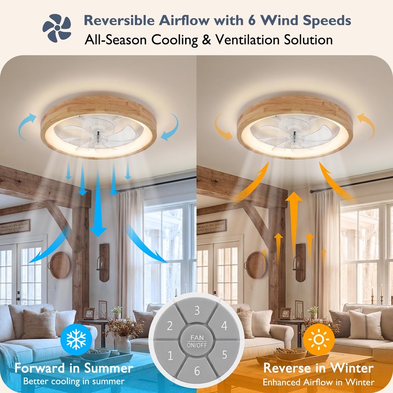 Ceiling Fans with Lights, 20'' Ceiling Fans with Lights and