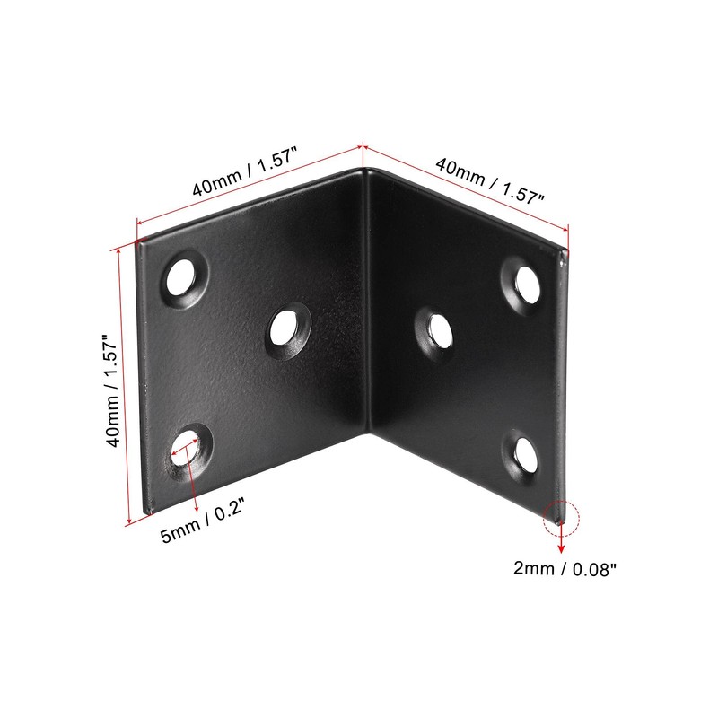 sourcing map Corner Brace Angle Bracket Fastener Stainless Steel L