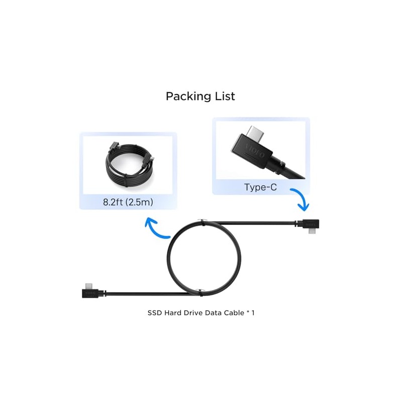 VIOFO Cable de conexión de datos de disco duro SSD