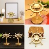 XQIGI Brass Spinner Ship Wheel, Kinetic ​Desk Toy Spin with