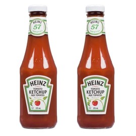 Heinz Tomato Ketchup Glass Bottle 375ml (2 Pack)