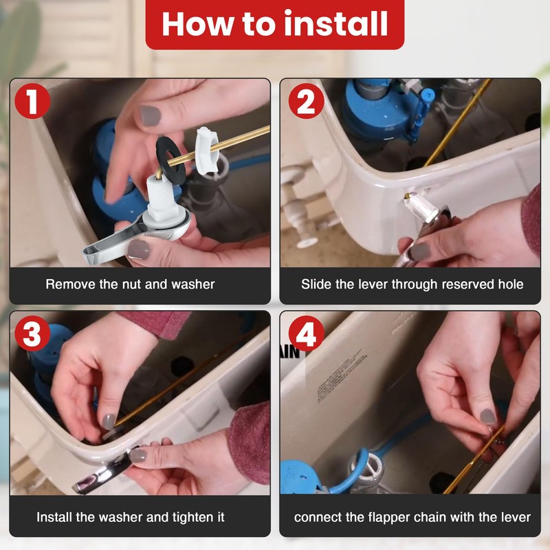 Saillong Universal Toilet Tank Replacement Kit, Include Toilet Fill Valve,