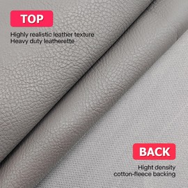 K-Musculo Vinyl Fabric, Marine Faux Leather Upholstery, for Upholstery Crafts, DIY Sewings, Sofa, Handbag, Earrings, Hair Bows Decorations (Grey 54 * 72inch)