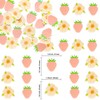 Gyufise 60Pcs Edible Strawberry Cupcake Toppers Wafer Paper Strawberry Flower