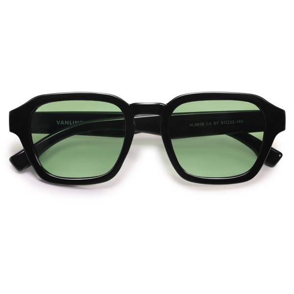 VANLINKER Retro Polarized Trendy Small Square Sunglasses for Women Men