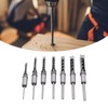 Garosa 7Pcs Square Hole Mortise Chisel Drill Bit Woodworking Hole