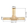sourcing map Brass Hose Reducer Fitting T 3 Way Barb