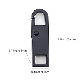 Septe 8 Pcs Zipper Pull Replacement, Detachable Zipper Pull for Boots Purse Luggage Clothes Backpacks(4 Color Black,Silver,Bright Black,Gold)