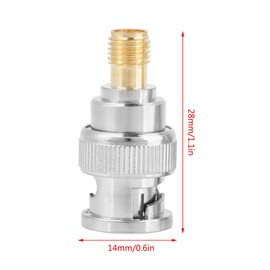 Hilitand BNC Male to SMA Female RF Connector, BNC-J/SMA-K Coaxial Adapter Test Converter, Gold-plated Copper Test Converter 2Pcs