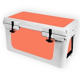MightySkins (Cooler Not Included) Skin Compatible with RTIC 45 Cooler (2017 Model) - Solid Salmon | Protective, Durable, and Unique Vinyl Decal wrap Cover | Easy to Apply | Made in The USA