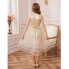 GRACE KARIN Little Girls Gold Dress Size 6 Sparkle Sequin