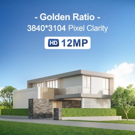 Anpviz 12MP PoE IP Camera Outdoor, 110° Wide Angle Turret Security IP Camera for Home Surveillance, Smart Color Night Vision, Human/Vehicle Detection, Built-in Mic, IP66 Waterproof (U Series)