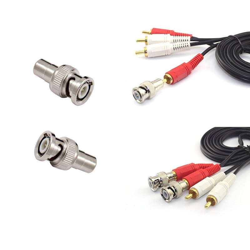 Pin (RCA) Cable A – > BNC Plug to convert. Conversion Plug